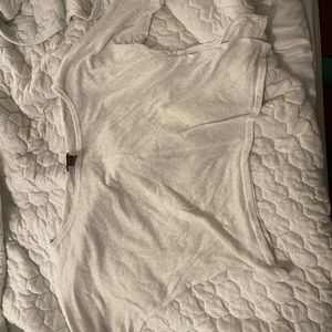 Sheer white crop shirt